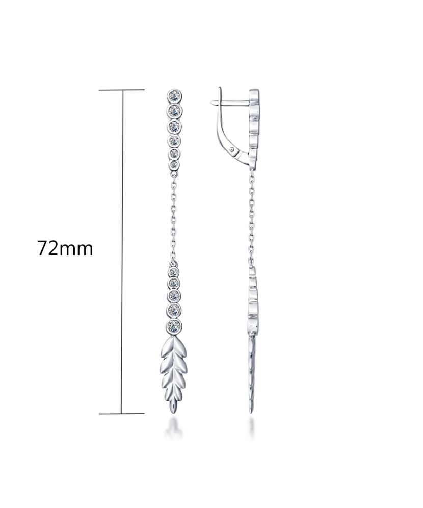 Серьги из серебра с цирконами