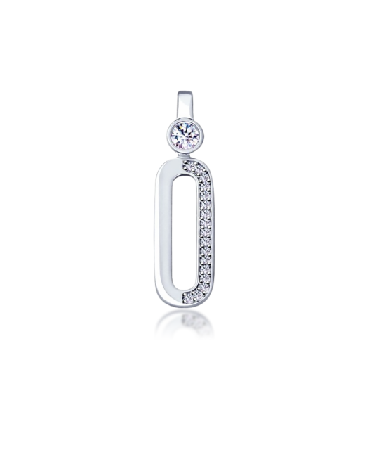Sterling silver pendant with zircons