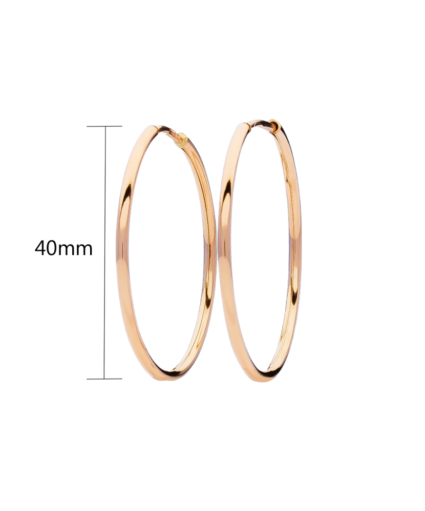 Gold hoop earrings 40mm Gold hoop earrings 40mm