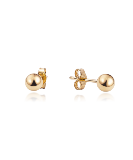 Gold earrings 4mm