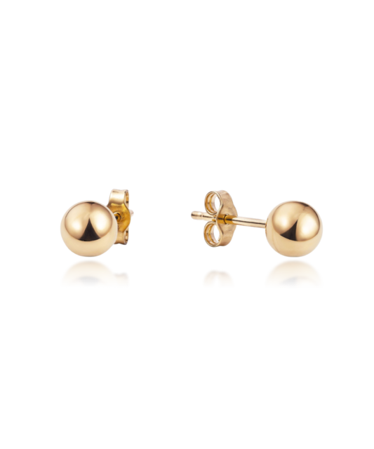 Gold earrings 6mm