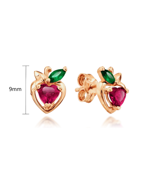 Золотые серьги с цирконами