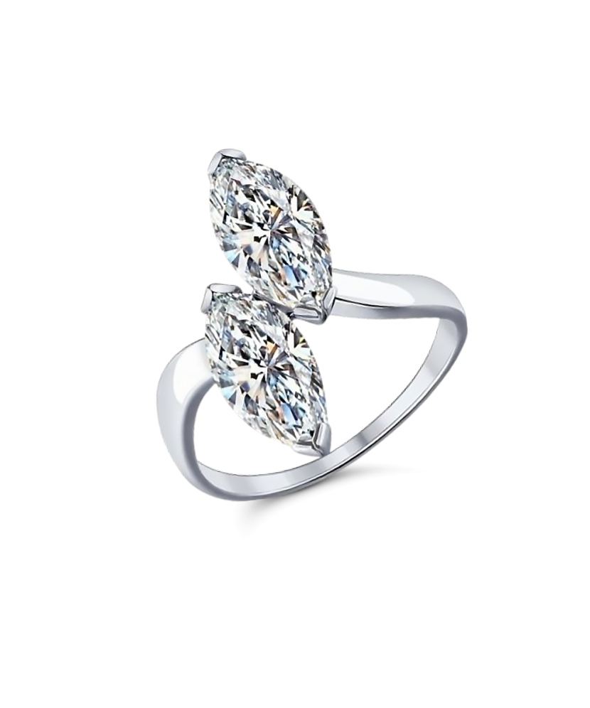 Sterling silver ring with zircons Sterling silver ring with zircons