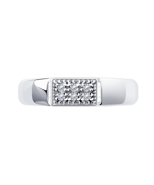 Sterling silver ring with zircons