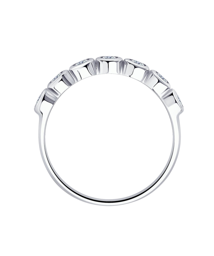 Sterling silver ring with zircons