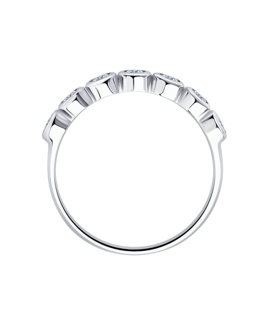 Sterling silver ring with zircons