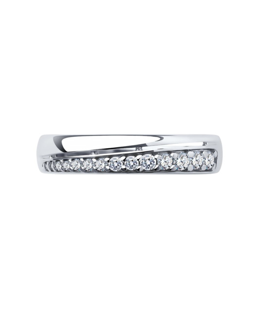 Sterling silver ring with zircons