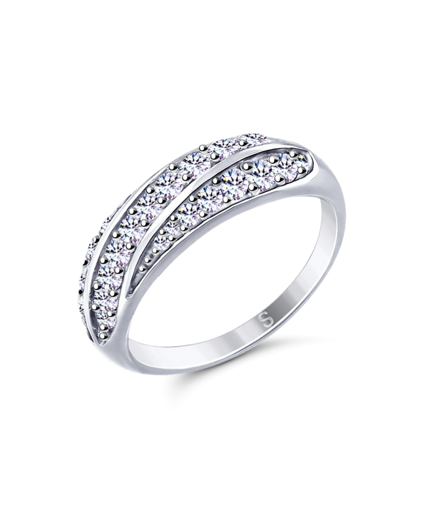 Серебряное кольцо с цирконами Серебряное кольцо с цирконами