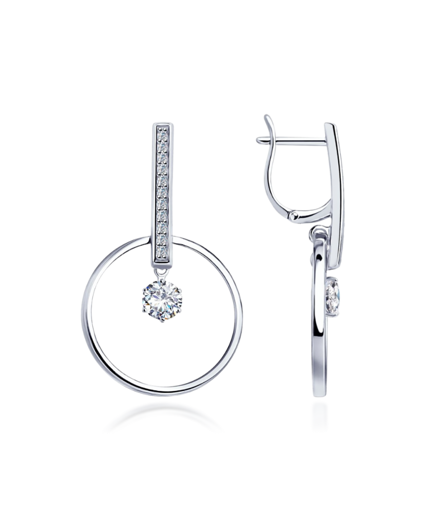 Sterling silver earrings with zircons Sterling silver earrings with zircons