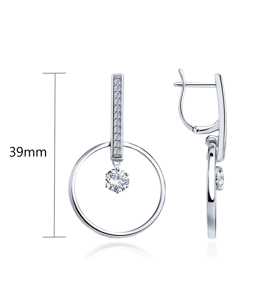 Sterling silver earrings with zircons Sterling silver earrings with zircons