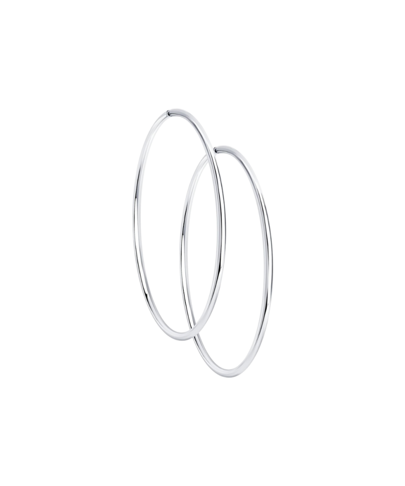Sterling silver hoop earrings  40mm
