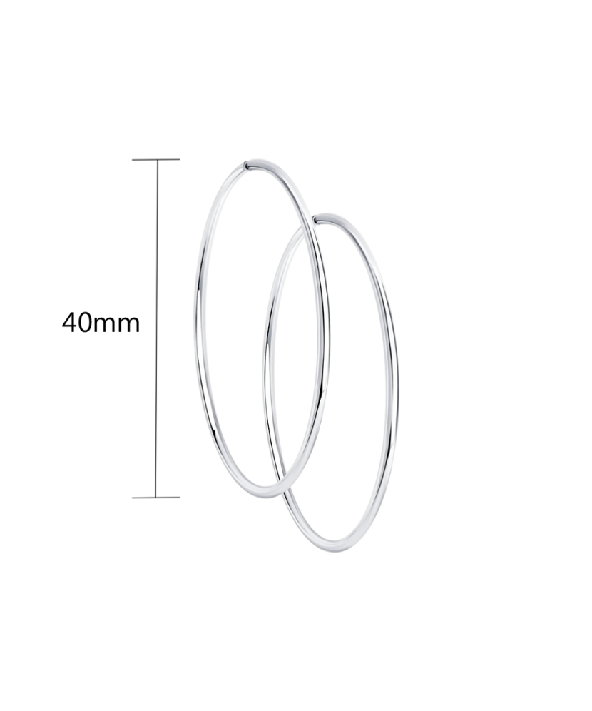 Серьги из серебра конго (кольца) 40мм