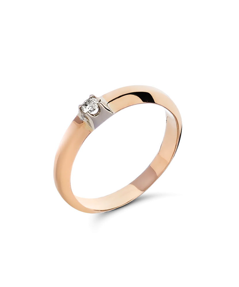 Золотое кольцо с бриллиантом Золотое кольцо с бриллиантом