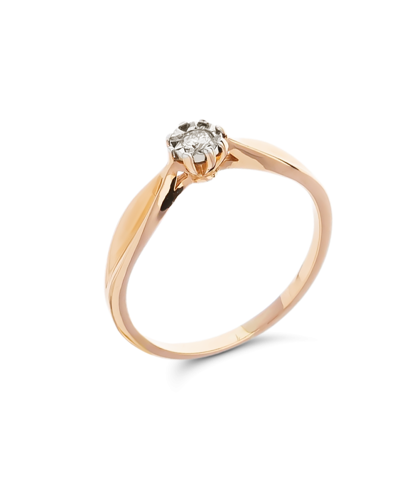 Золотое кольцо с бриллиантом Золотое кольцо с бриллиантом