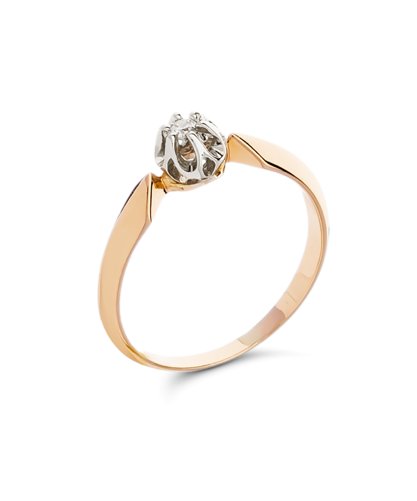 Gold ring with diamond