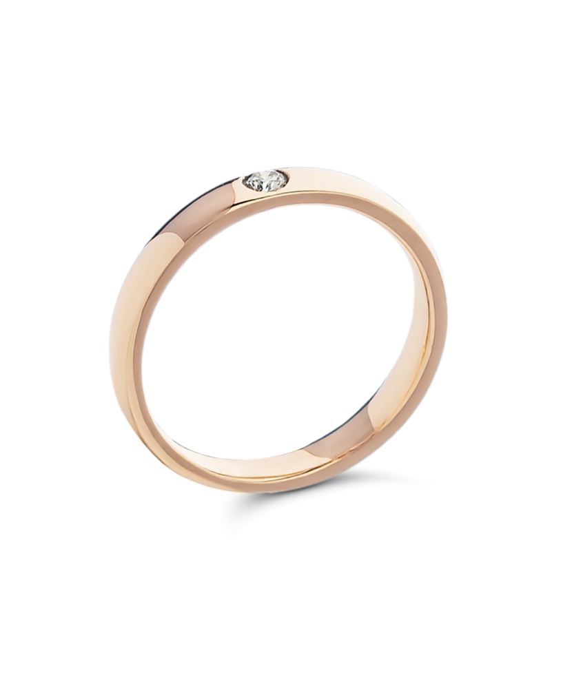 Золотое кольцо с бриллиантом Золотое кольцо с бриллиантом