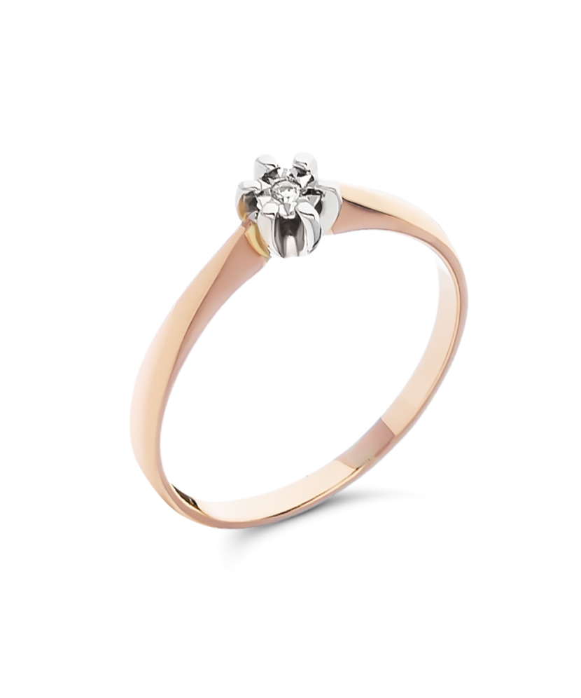 Золотое кольцо с бриллиантом Золотое кольцо с бриллиантом