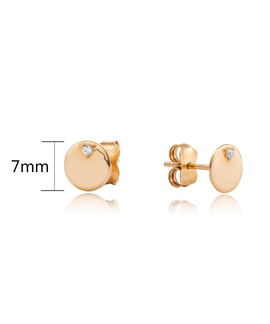 Gold earrings with zircons