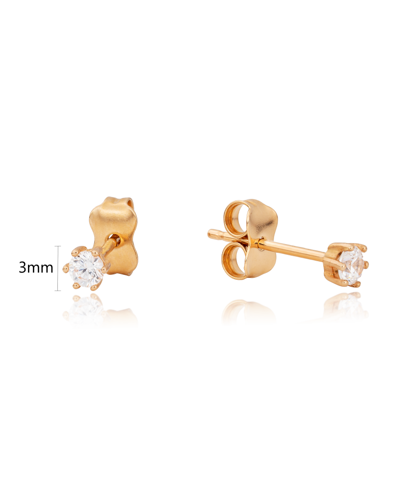 Золотые серьги с цирконами Золотые серьги с цирконами