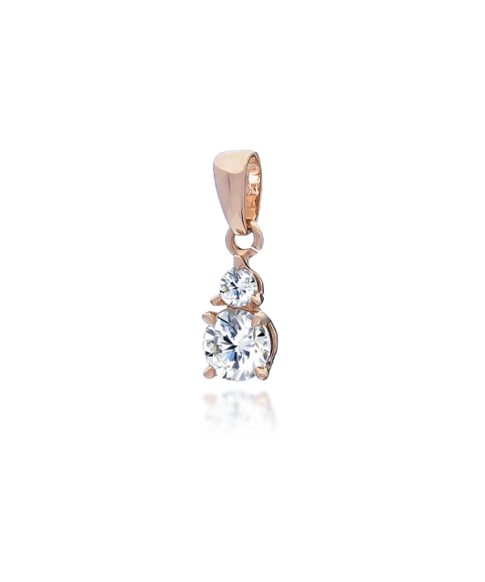 Gold pendant with zircons