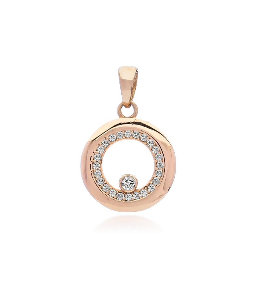 Gold pendant with zircons