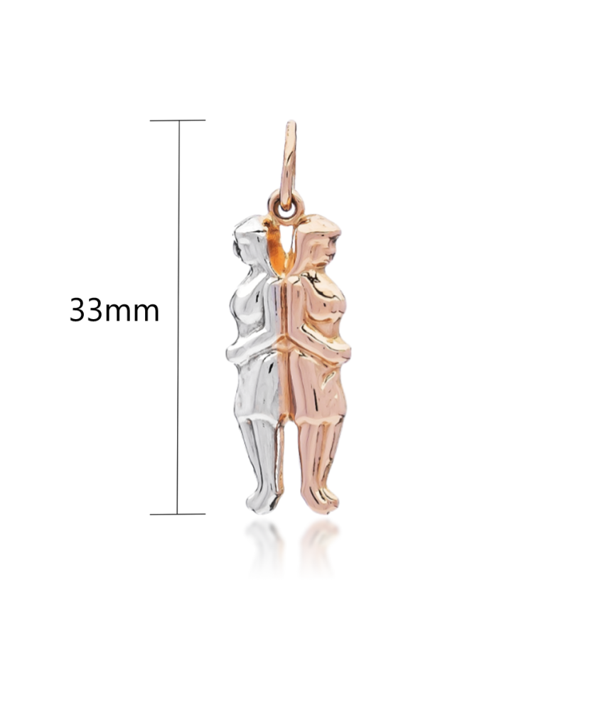 Gold pendant "Gemini " Gold pendant "Gemini "