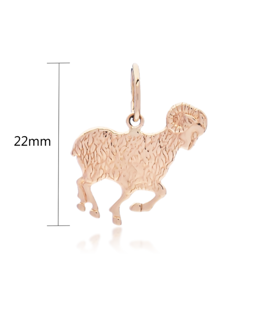 Gold pendant  "Aries  "
