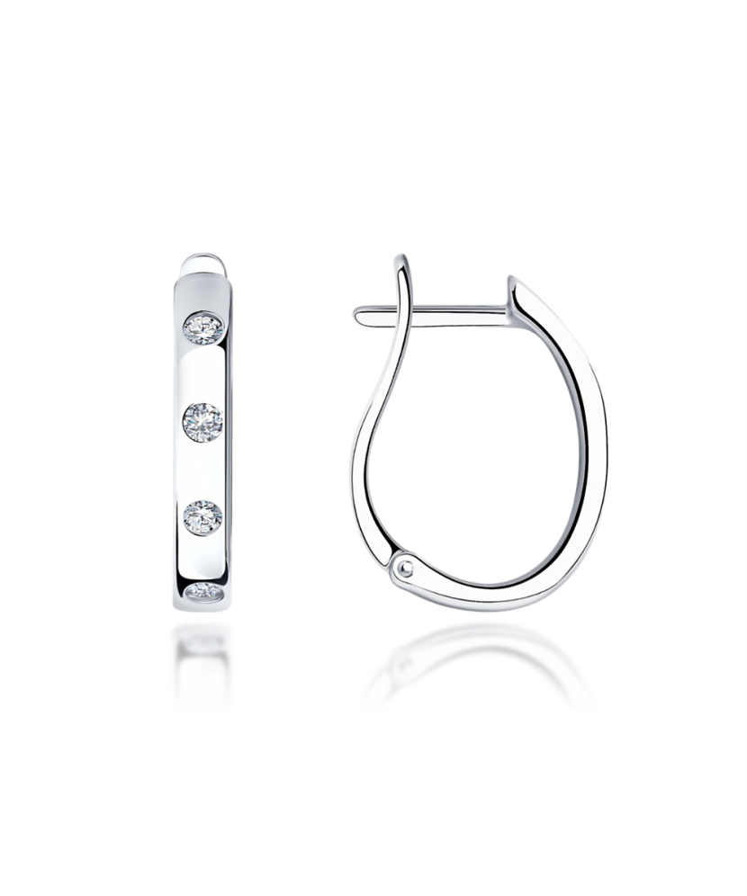 Серьги из серебра с цирконами