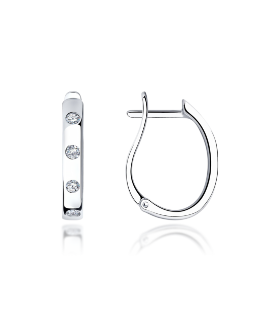 Серьги из серебра с цирконами