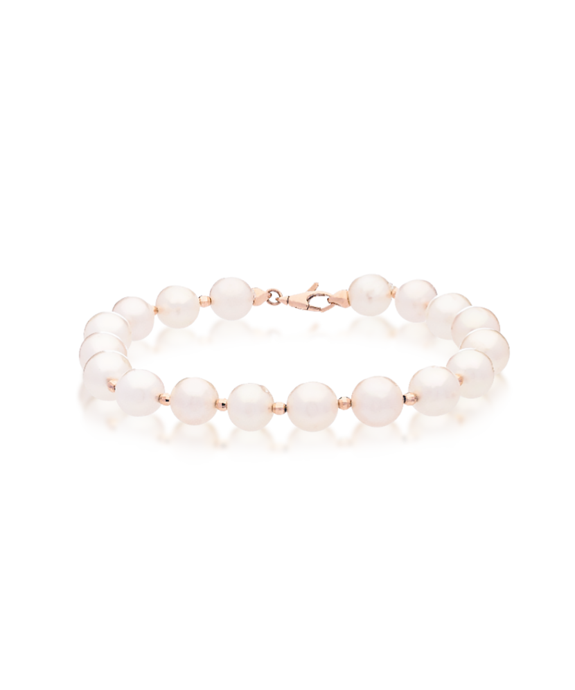 Pearl braceletwith gold