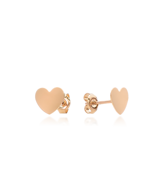 Gold earrings "hearts"