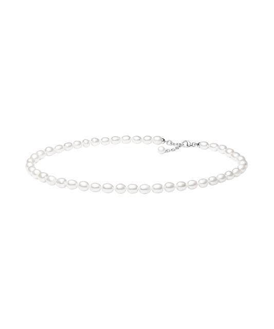 Pearl necklaces with sterling silver