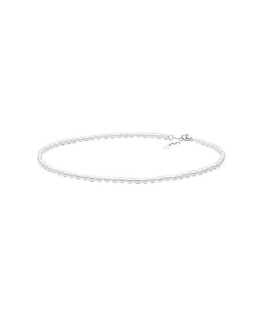 Pearl necklaces with sterling silver