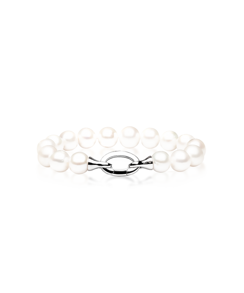 Pearl bracelet with silver