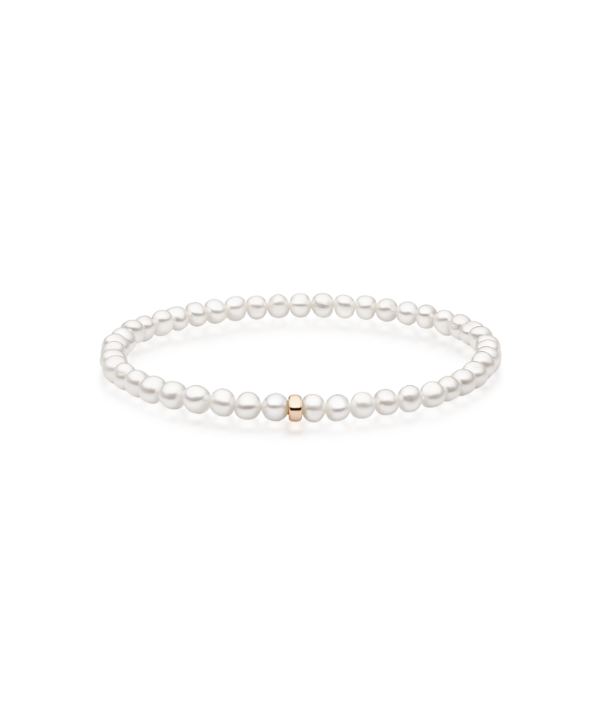 Pearl bracelet with gilt silver