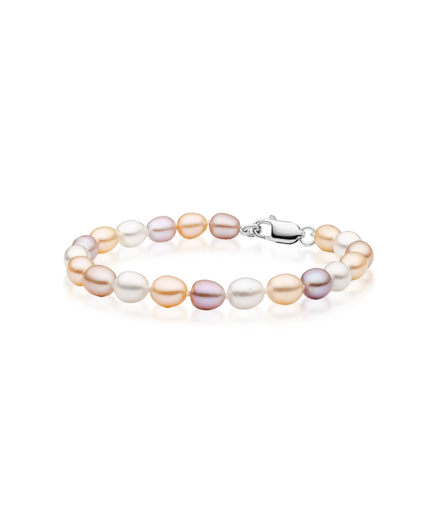 Pearl bracelet with silver