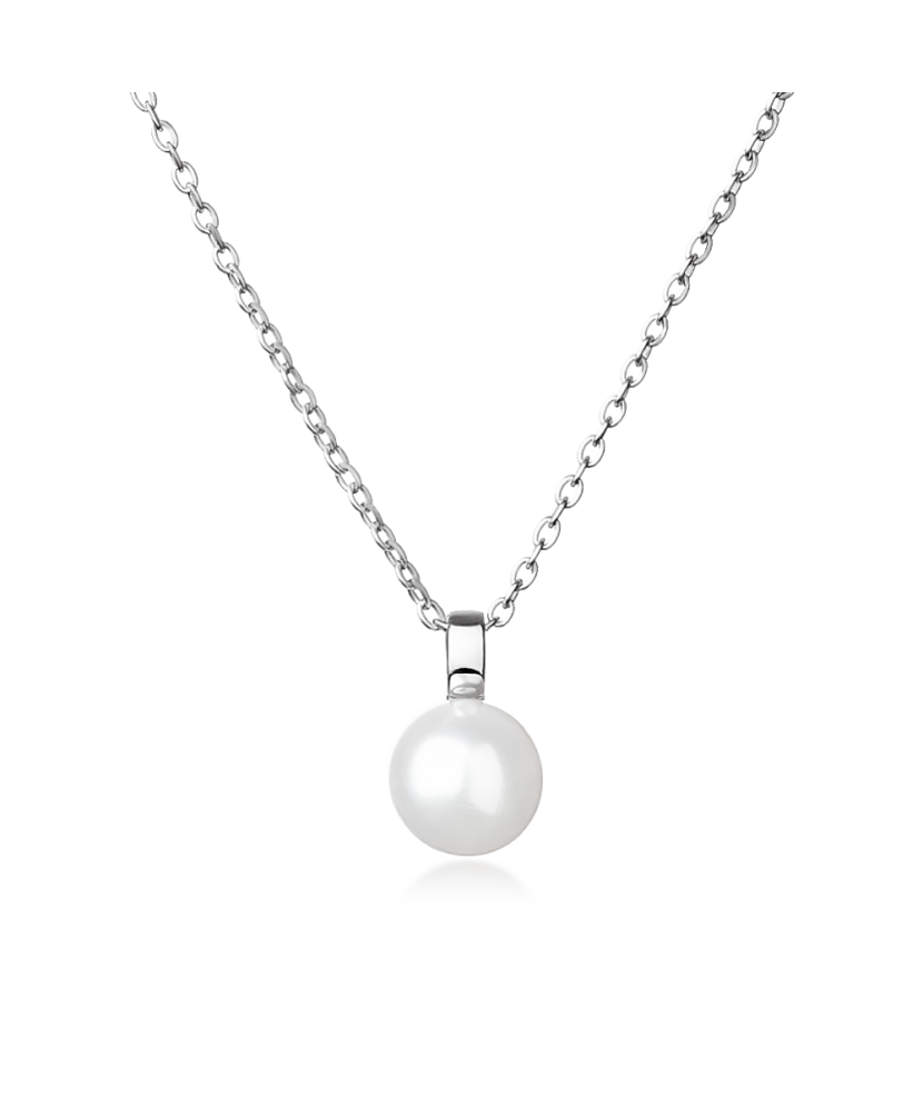 Sterling silver chain with pearl pendant