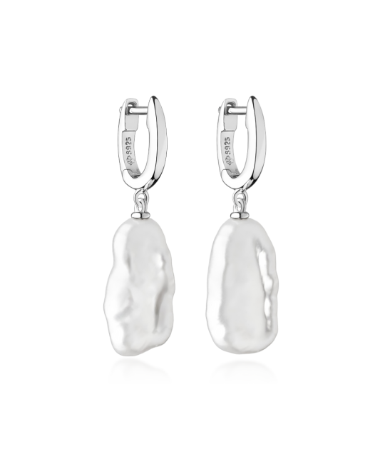 Серьги из серебра с жемчугом