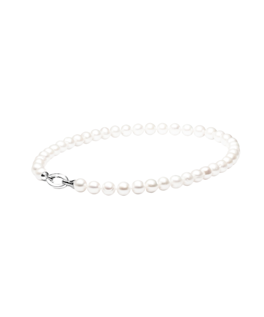 Pearl necklaces with sterling silver