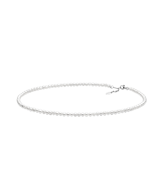 Pearl necklaces with sterling silver