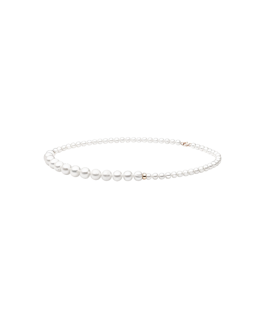 Pearl necklaces with silver gilt