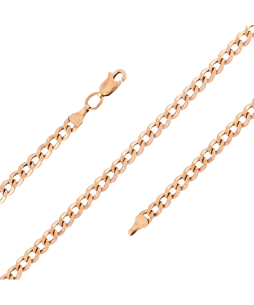 Золотой браслет "Curb" 4.6mm