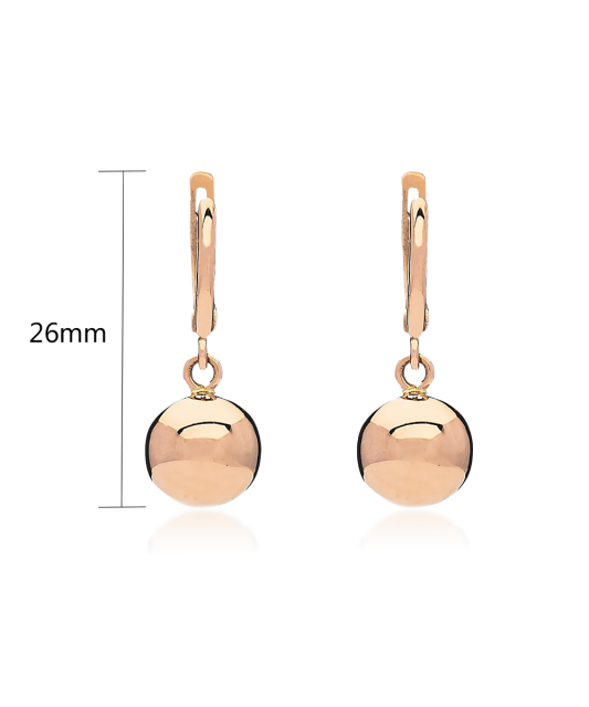 Gold earrings "bubbles"