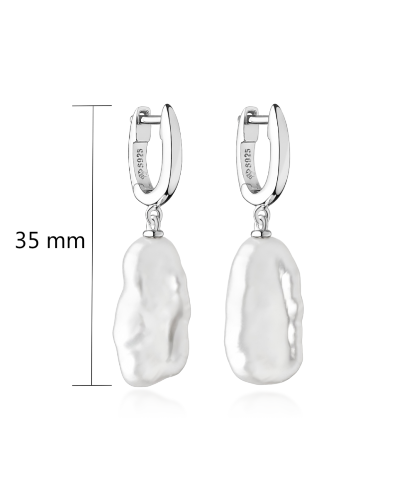 Серьги из серебра с жемчугом