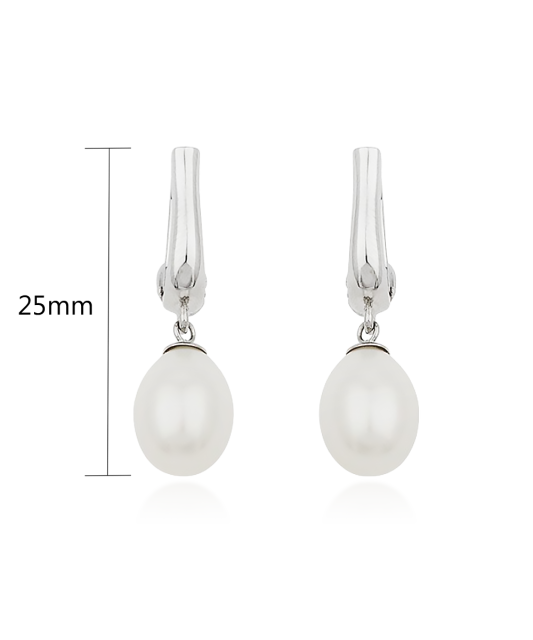 Sterling silver earrings with pearls