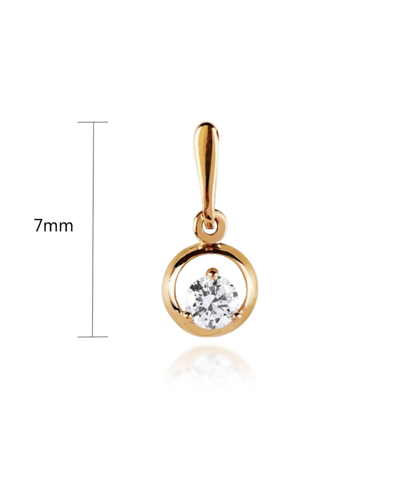 Gold pendant with zirconium