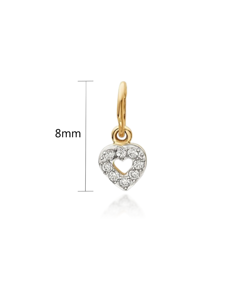 Gold pendant with zircons