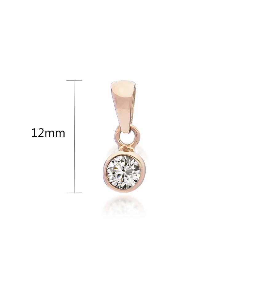 Gold pendant with zirconium