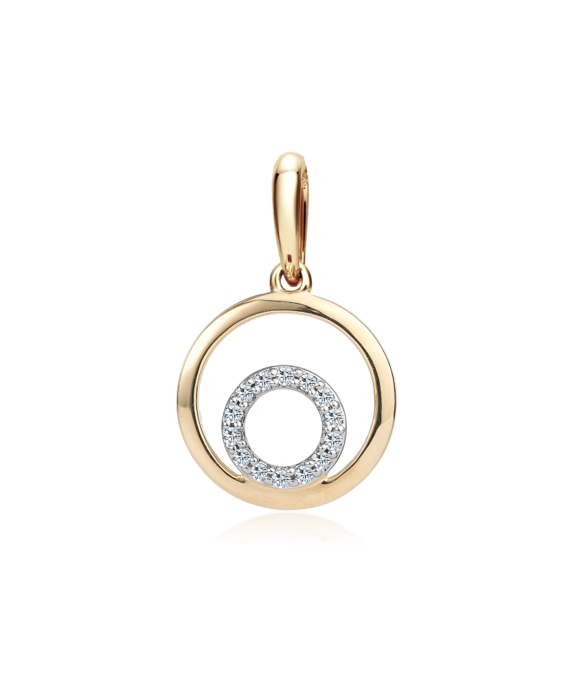 Yellow Gold pendant with diamonds