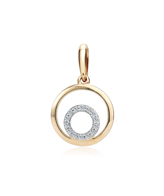 Yellow Gold pendant with diamonds